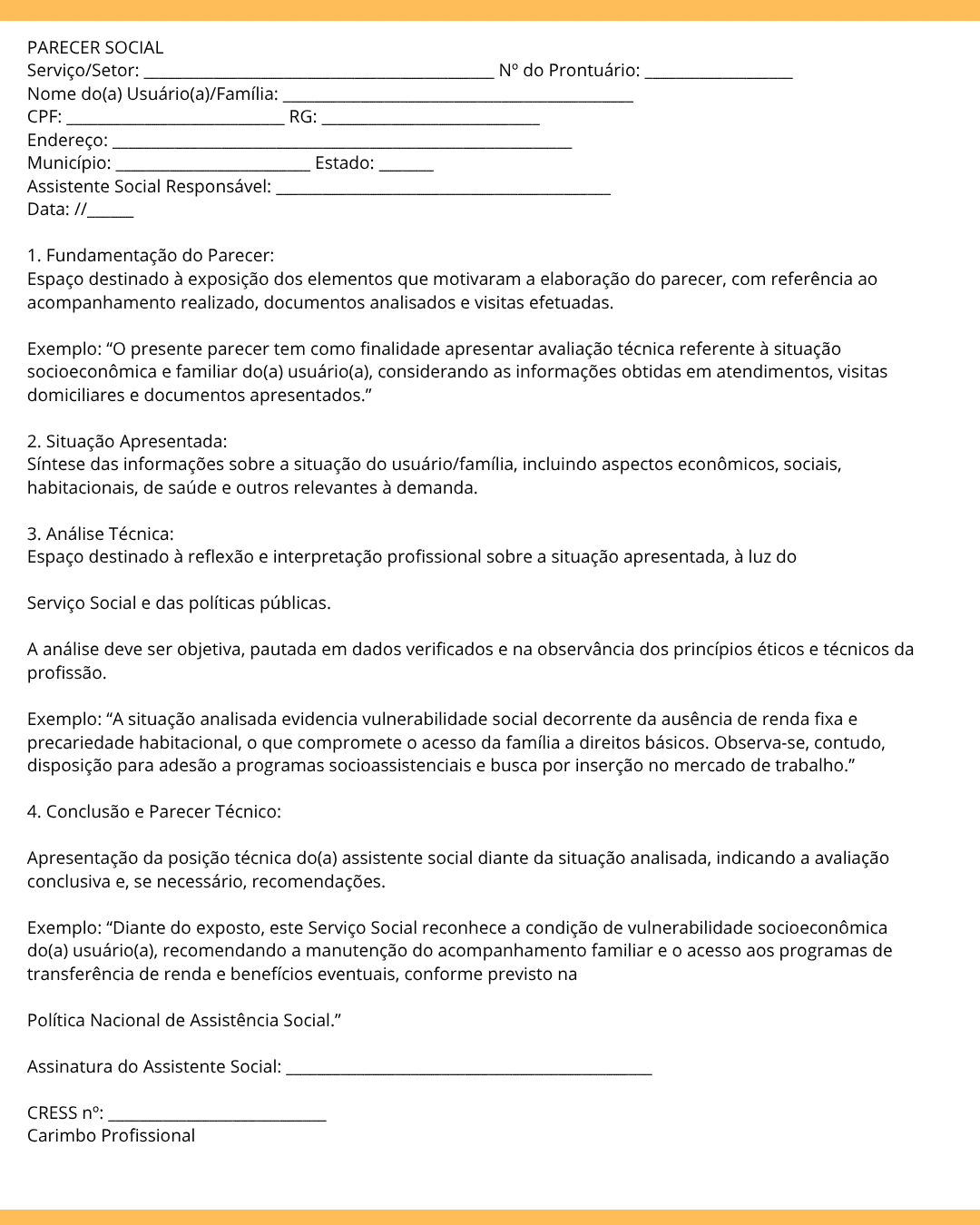 RELATÓRIO DE AVALIAÇÃO SOCIOECONÔMICA Nome do(a) Cliente _________________________________________________ Idade ________ CPF ____________________________ RG ____________________________ Endereço (5)